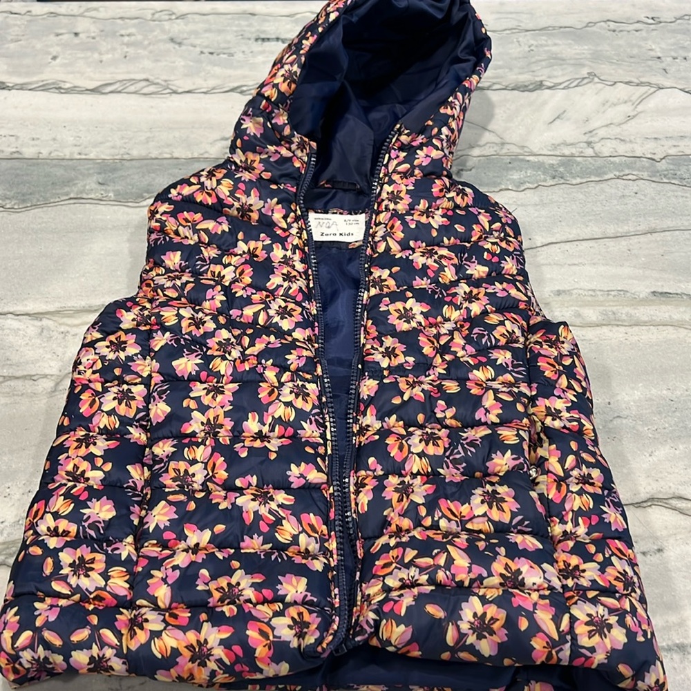 Zara Girls Puffy Floral Vest